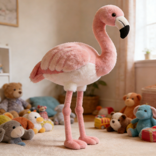 Pink & Fairy-like Flamingo Plush Doll
