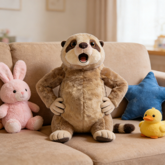 Energetic Standing Marmot Plush Toy