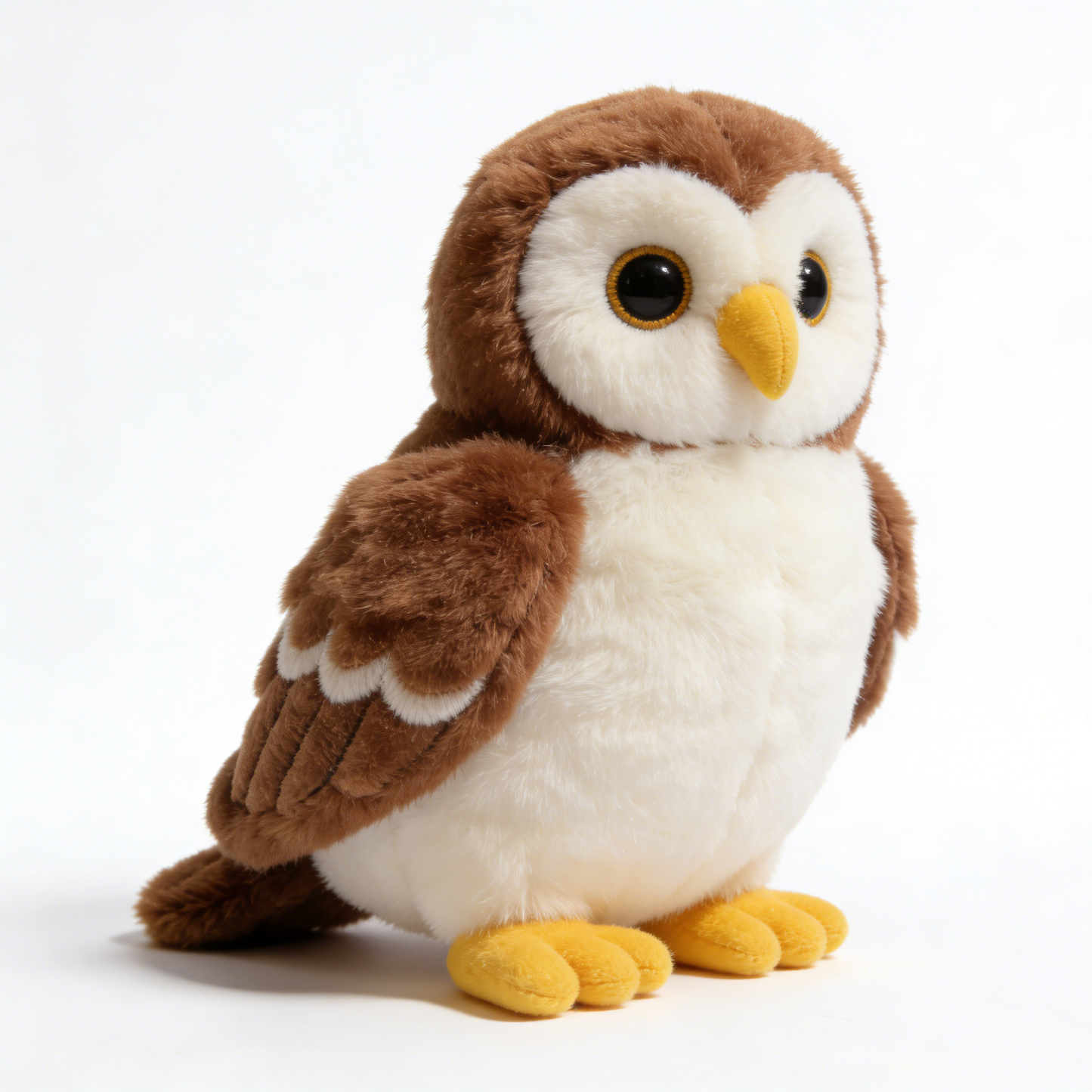 Cute & Healing Brown and White Owl Plush Doll