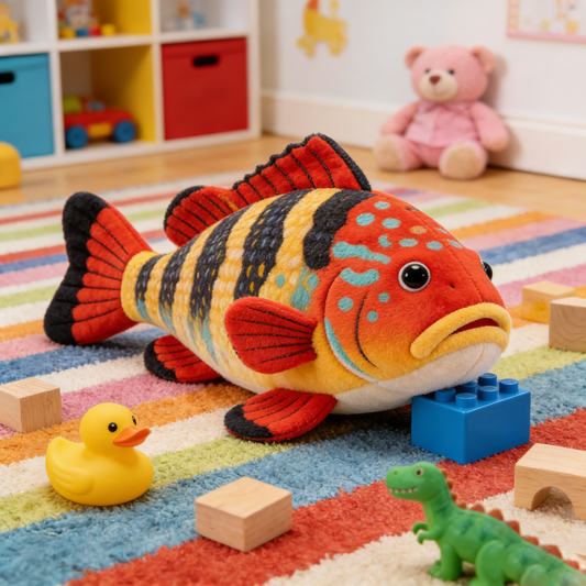Colorful Grouper Plush Toy