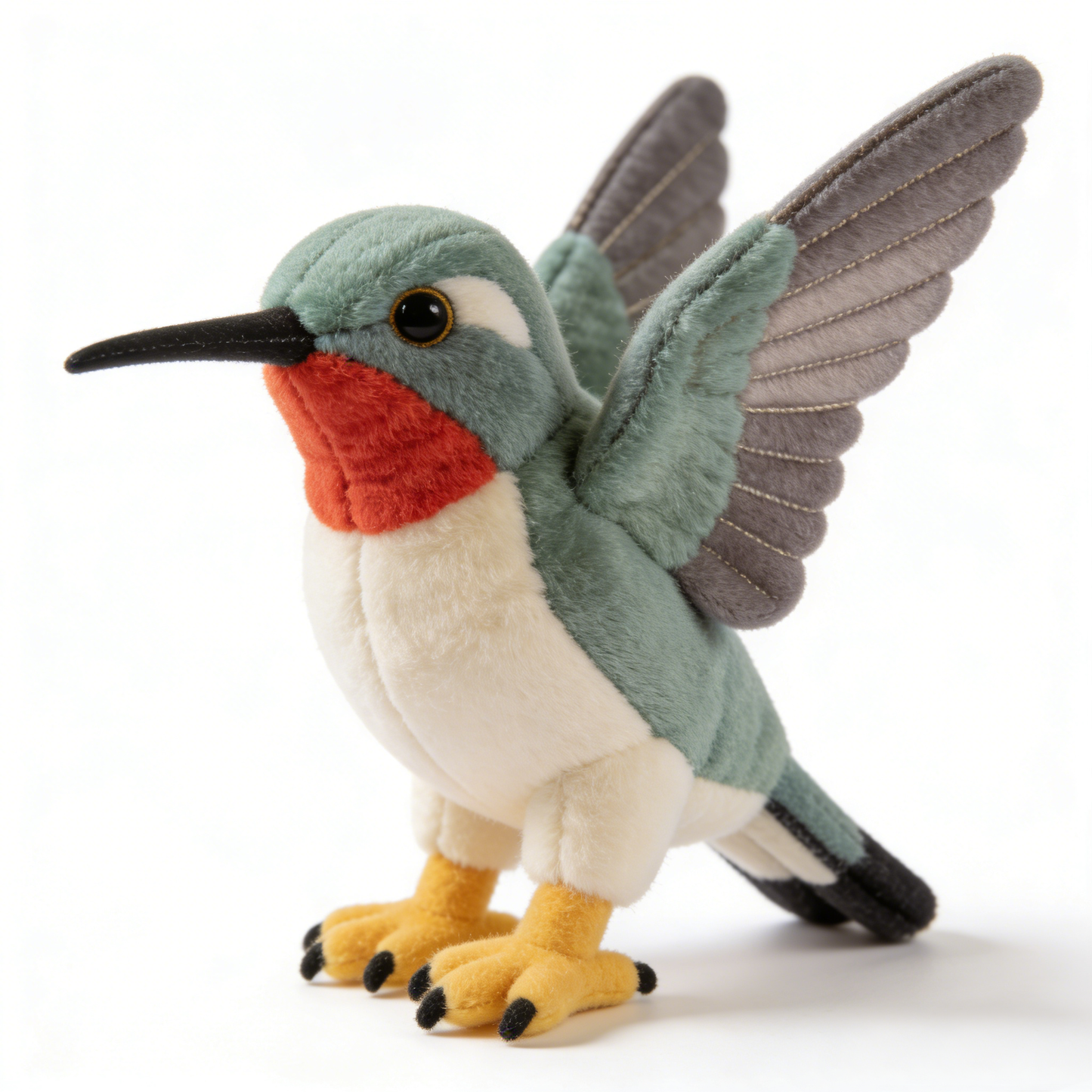 Vivid & Colorful-feathered Hummingbird Plush Doll