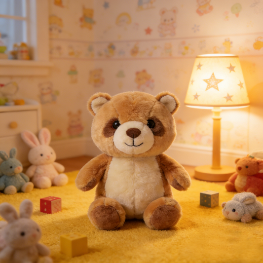 Adorable raccoon plush toy