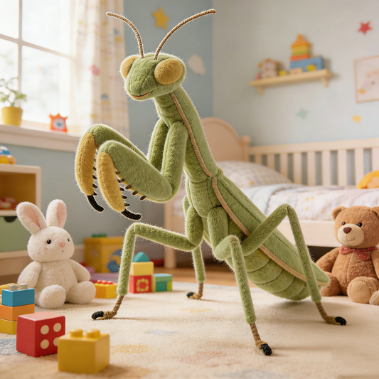 Realistic & Agile Praying Mantis Plush Doll