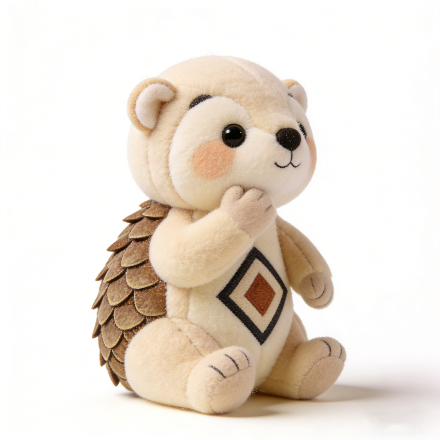 Playful Belly-patterned Hedgehog Plush Toy